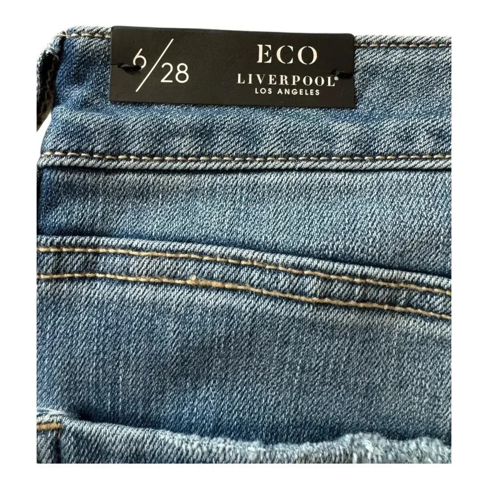 NEW Liverpool Women's Kristy Hi-Rise Shorts Blue Size 6 (28) Summer Casual NWT - Picture 5 of 8